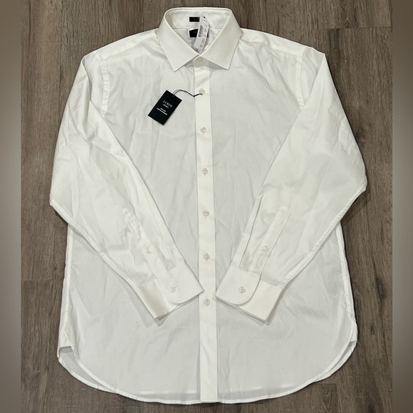 NWT J. Crew Staple White 16 / 33 Ludlow Lux Dress Shirt (Large) Spread Collar - Picture 1 of 7